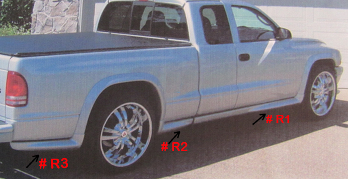 Custom Dodge Dakota  Truck Side Skirts (1997 - 2003) - $675.00 (Part #DG-013-SS)